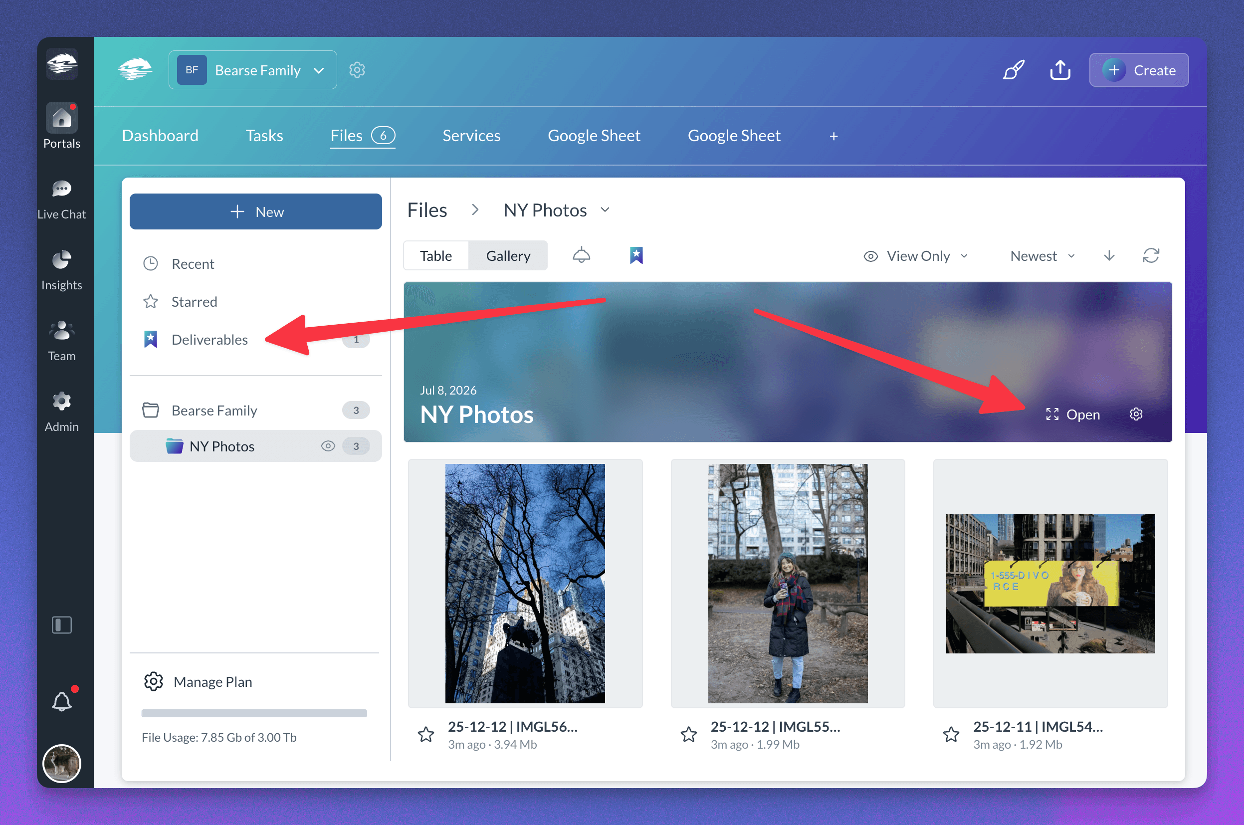 Published Deliverable shown in the Files area