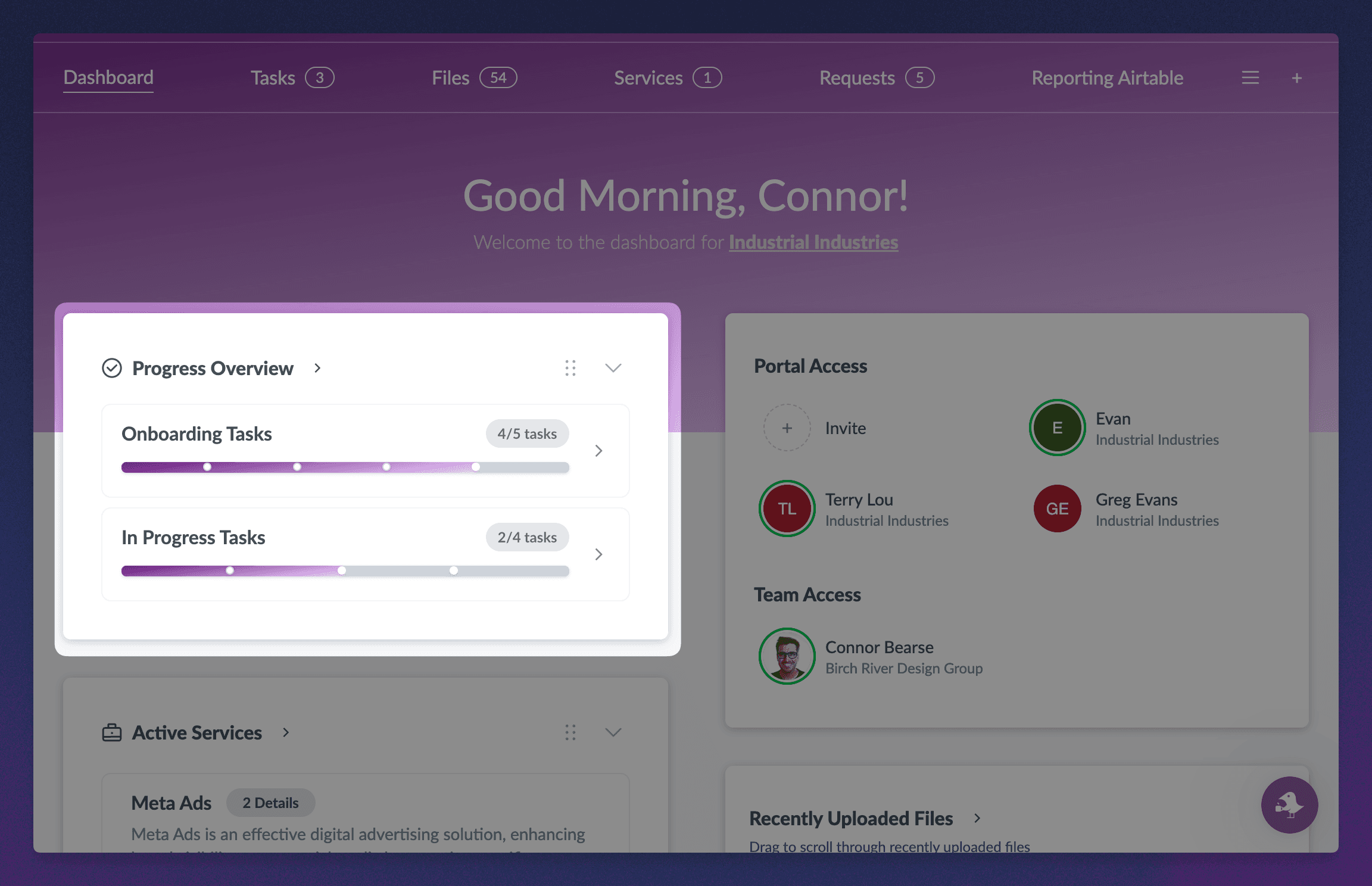Progress Overview widget