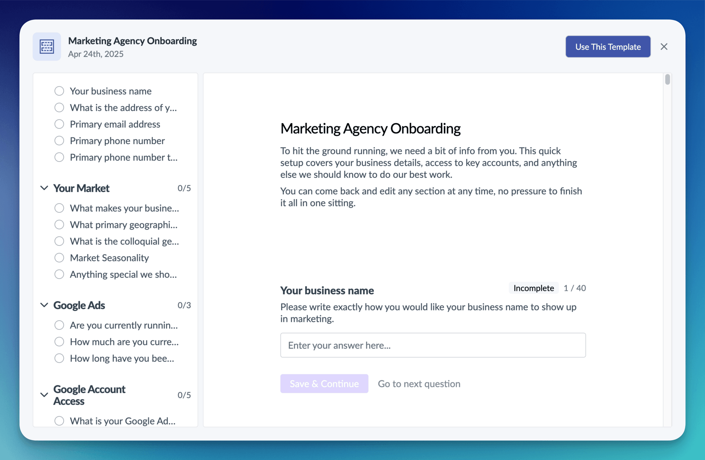 Sydnee client request form template with customizable fields and file upload options