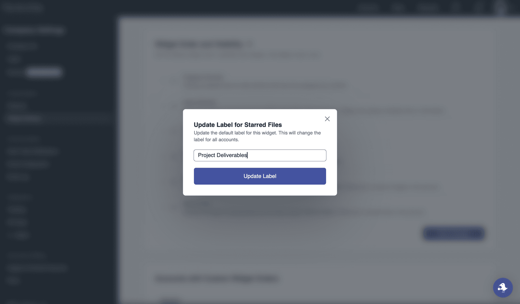 Renaming a dashboard widget for clearer client-facing language
