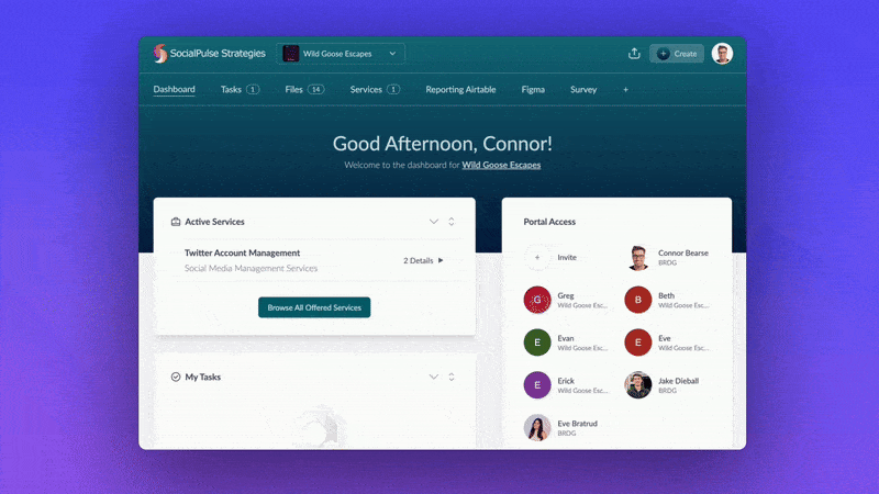 Reordering custom pages in client portal navigation